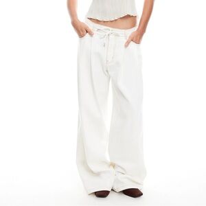 Lioness White Wide Leg Jeans